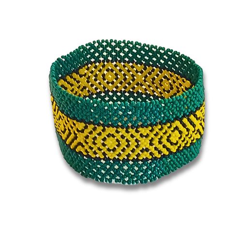 Pulseira de Miçangas Arte Indígena Elástica |Waura| 1405