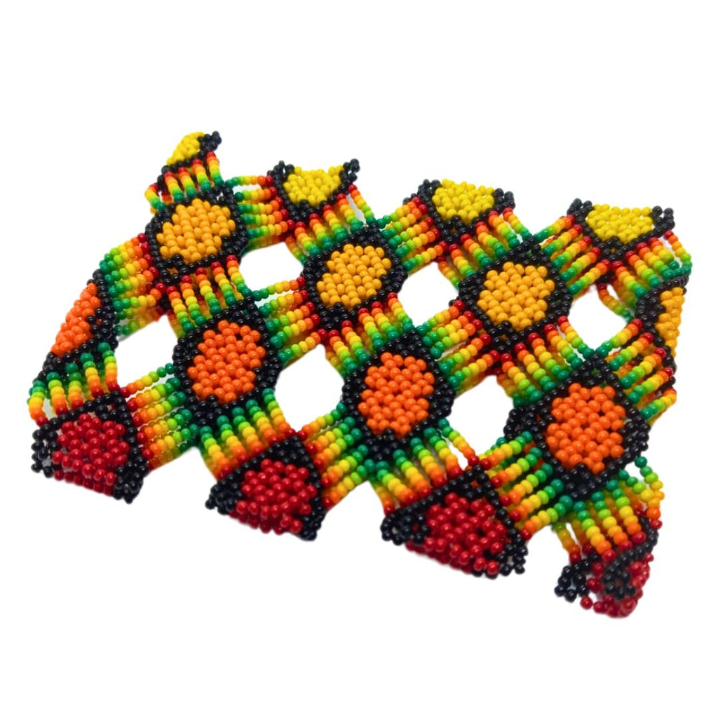 Pulseira de Miçangas Arte Indígena Elástica | Etnia Kaxinawa | 1191