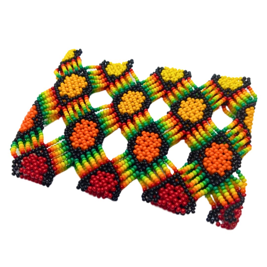 Pulseira de Miçangas Arte Indígena Elástica | Etnia Kaxinawa | 1191