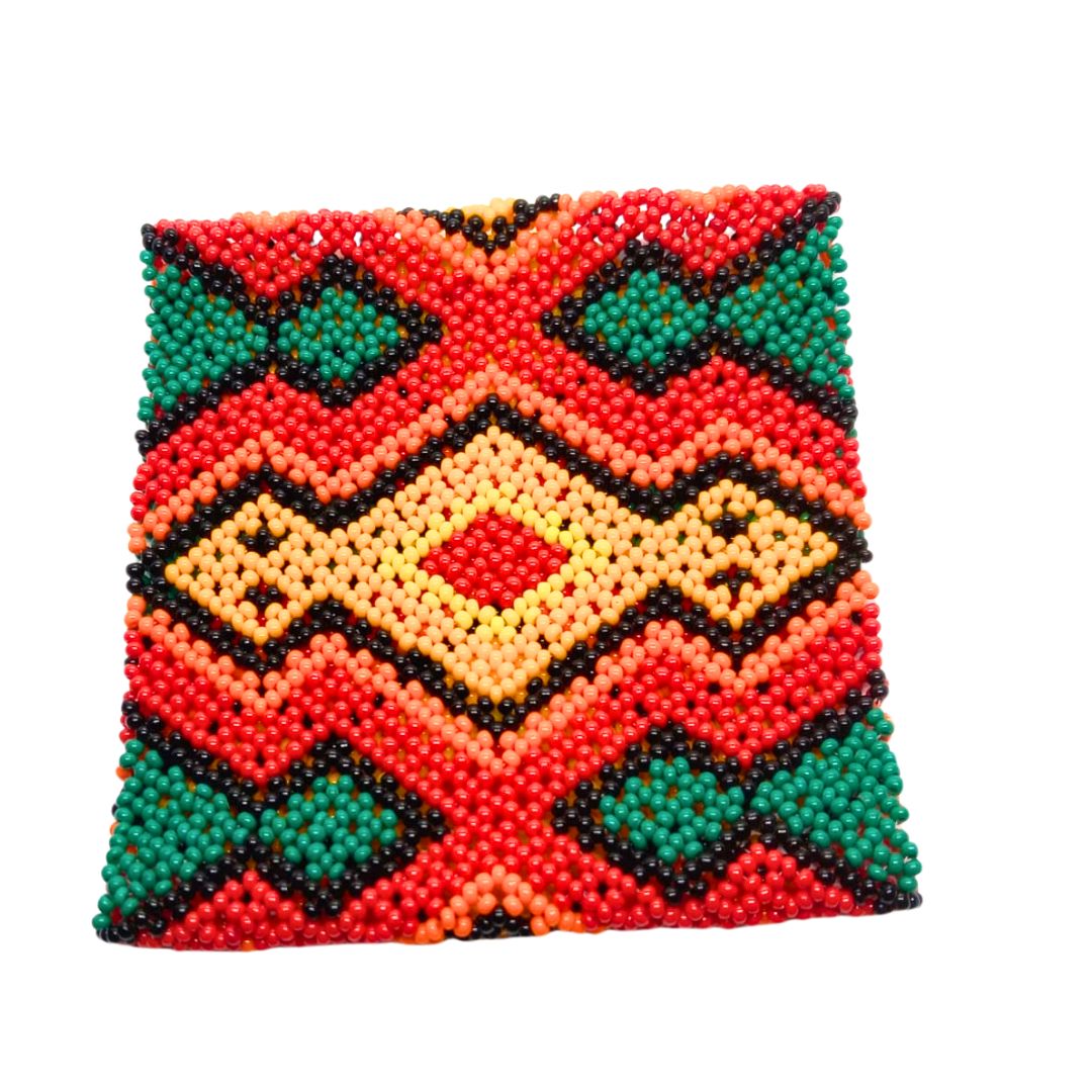 Pulseira de Miçangas Arte Indígena Elástica | Fulni-O | 1277