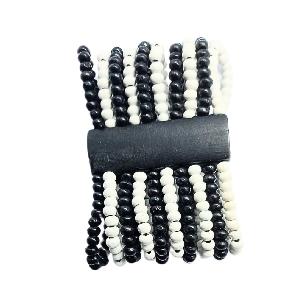 Pulseira Miçangas de Madeira - Arte Indígena Cod.130945