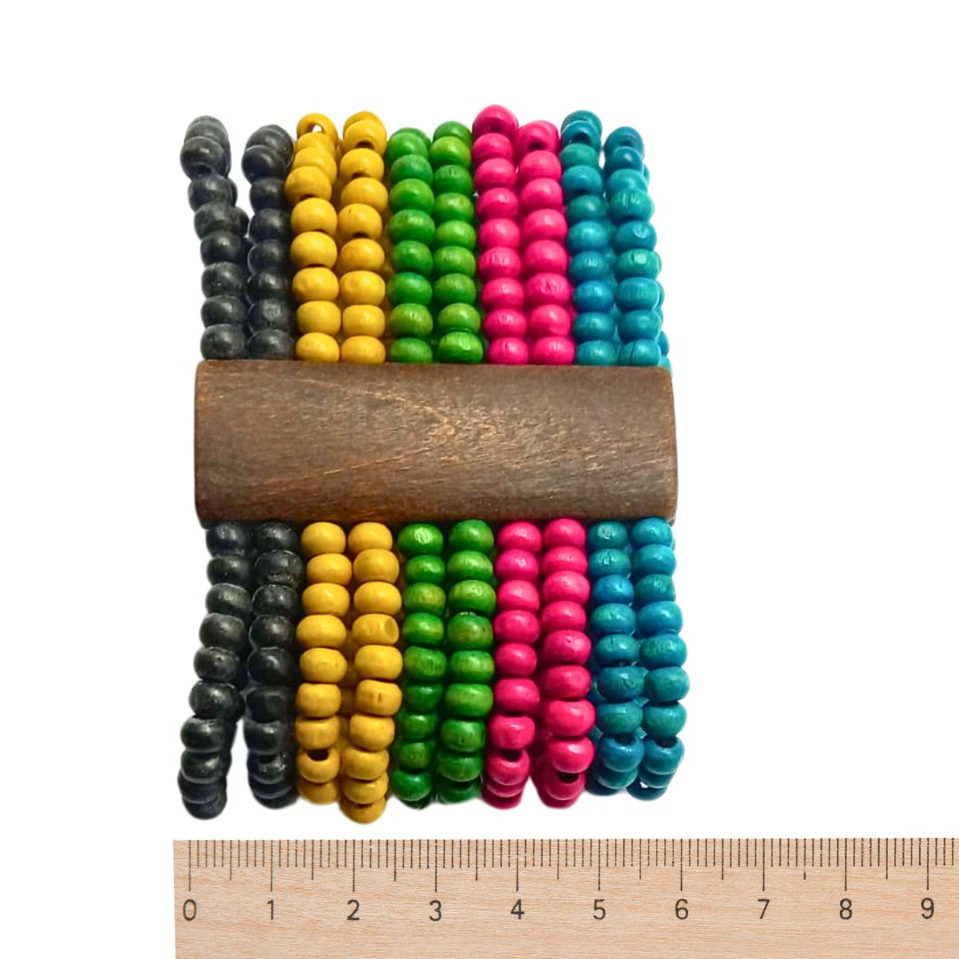 Pulseira Miçangas de Madeira Arte Indígena | 951
