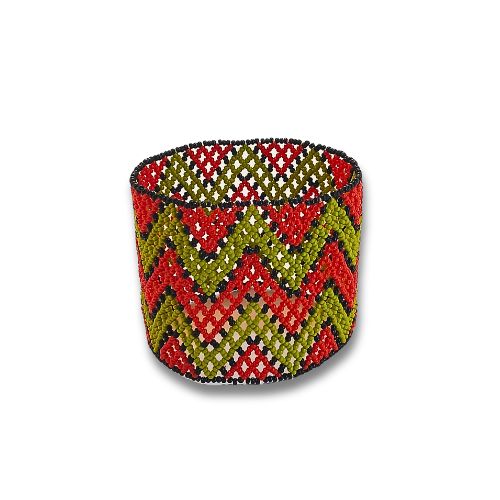 Pulseira de Miçangas Arte Indígena Elástica | Waura | 977