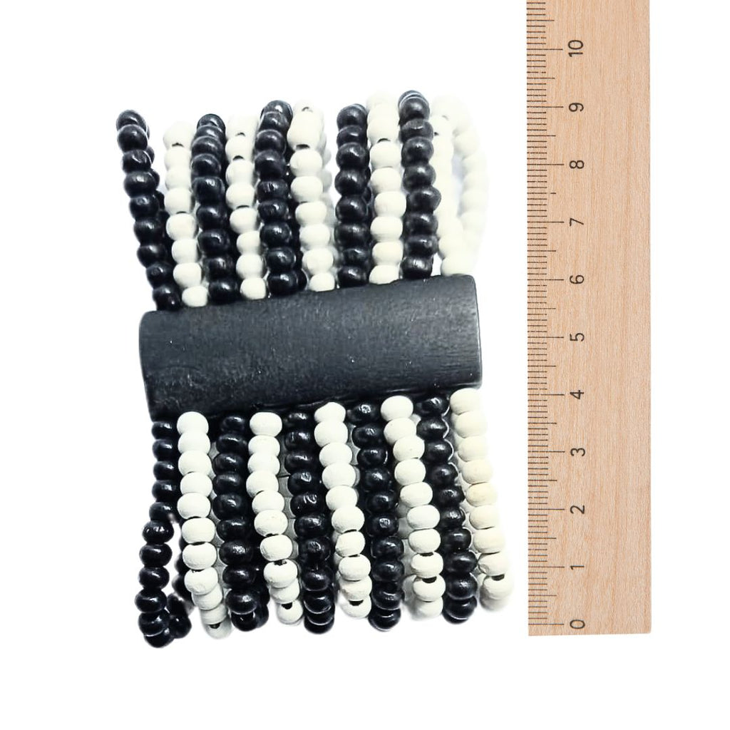 Pulseira Miçangas de Madeira - Arte Indígena Cod.130945