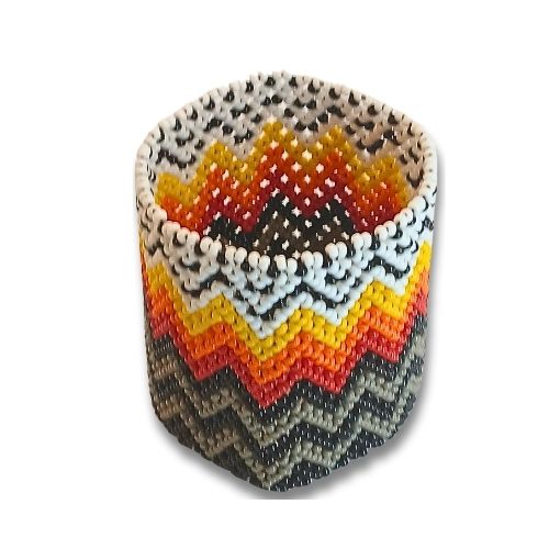 Pulseira De Miçangas Arte Indígena Elástica |waura| 1215