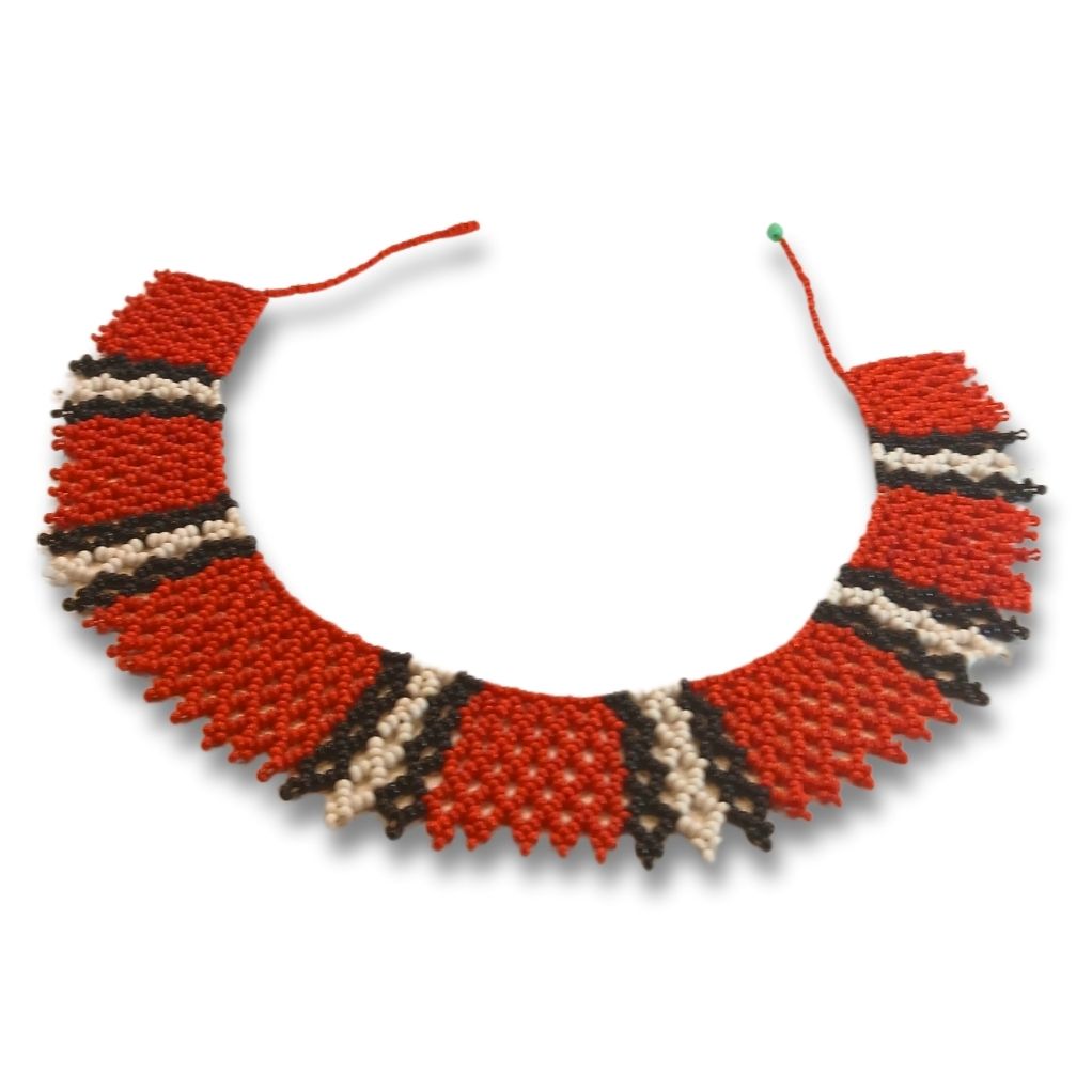 Colar de Miçangas Arte Indigena  Rainha |Waura| 1429