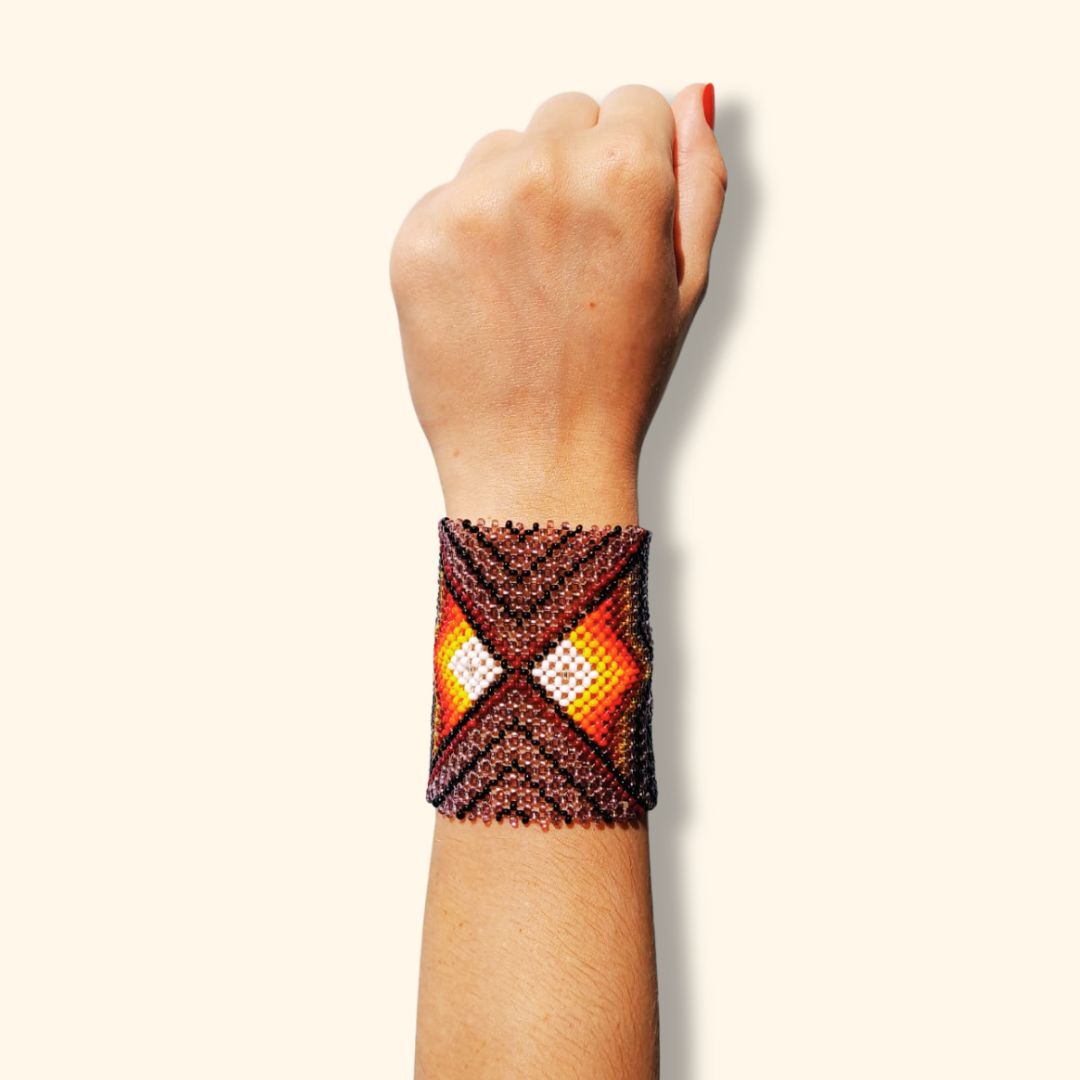 Pulseira de Miçangas Arte Indígena | Etnia Yawanawa | 1159