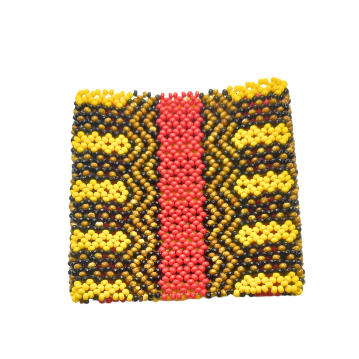 Pulseira de Miçangas Arte Indígena Elástica |Waura| 1377