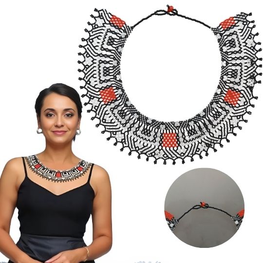 Colar de Miçangas Arte Indígena Rainha |Waura| 915