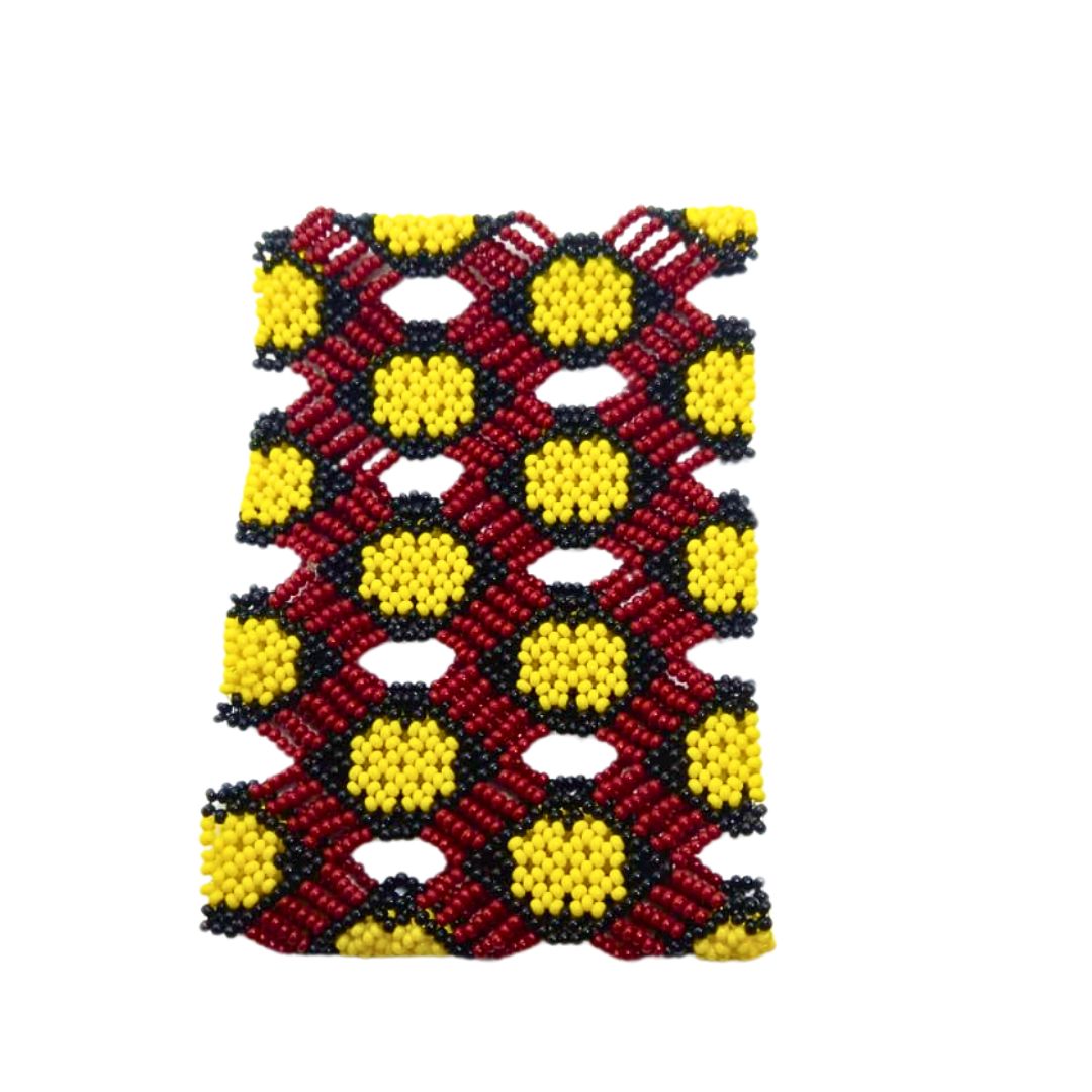 Pulseira de Miçangas Arte Indígena Elástica | Etnia Kaxinawa | 1189