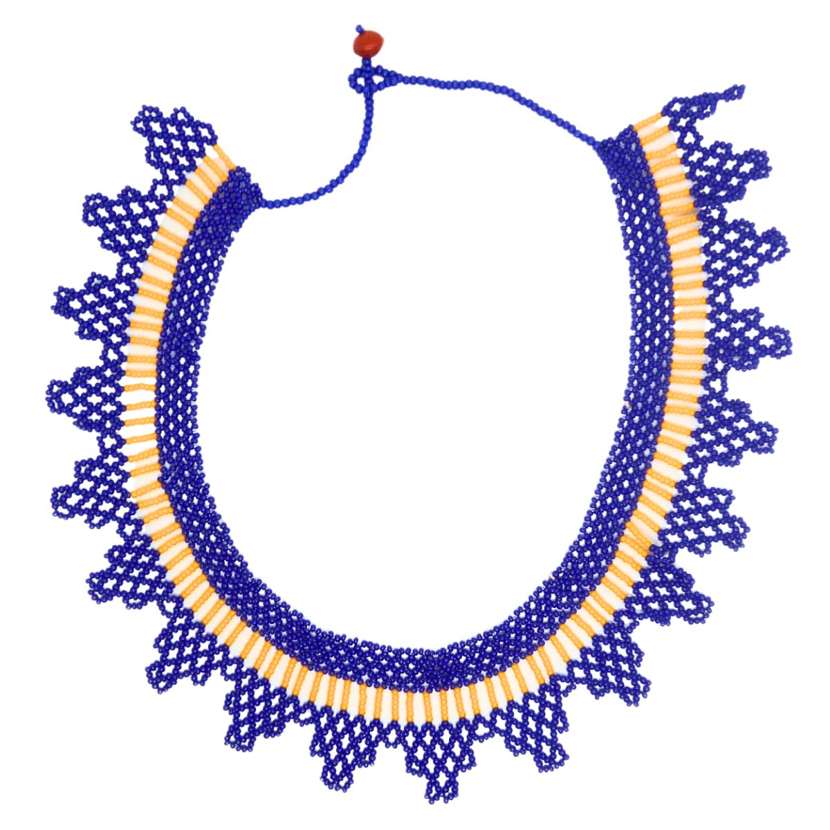 Colar de Miçangas Arte Indigena  Rainha |Waura| 1427