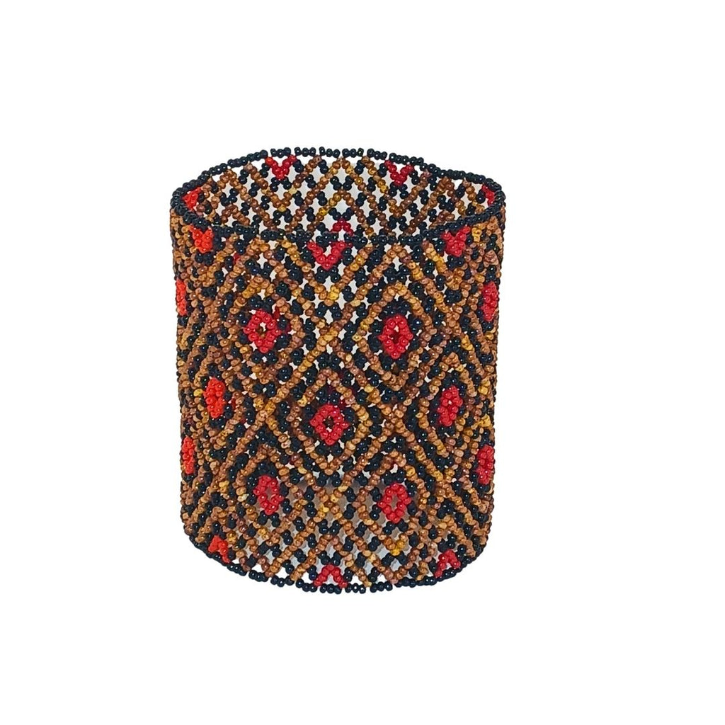 Pulseira De Miçangas Arte Indígena Elástica |waura| 1231