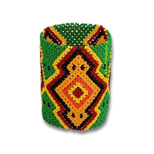 Pulseira de Miçangas Arte Indígena Elástica | Fulni-O | 1285