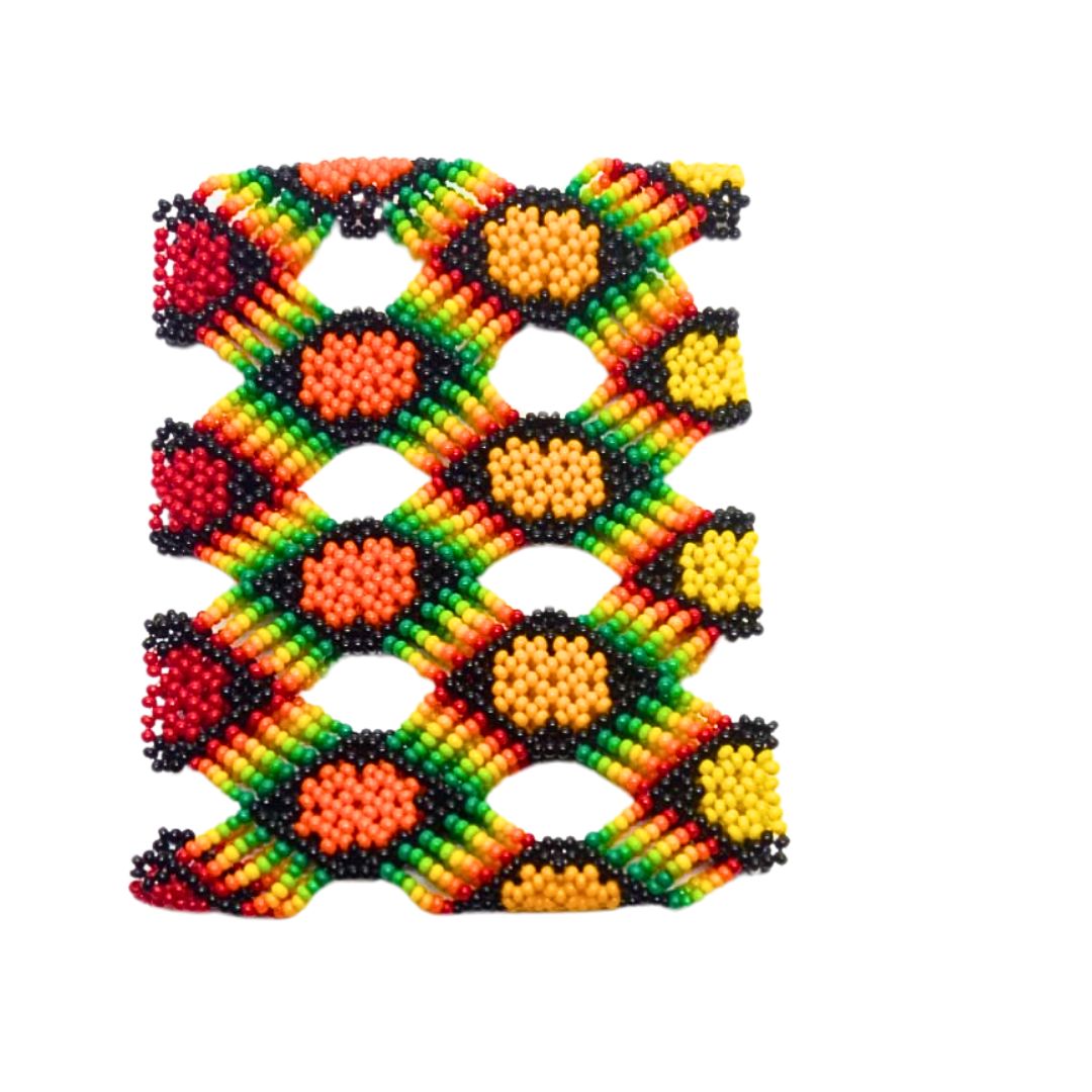 Pulseira de Miçangas Arte Indígena Elástica | Etnia Kaxinawa | 1191