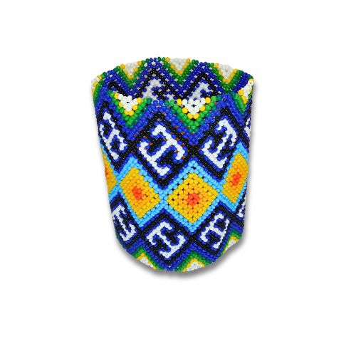 Pulseira de Miçangas Arte Indígena Elástica | Fulni-O | 1281