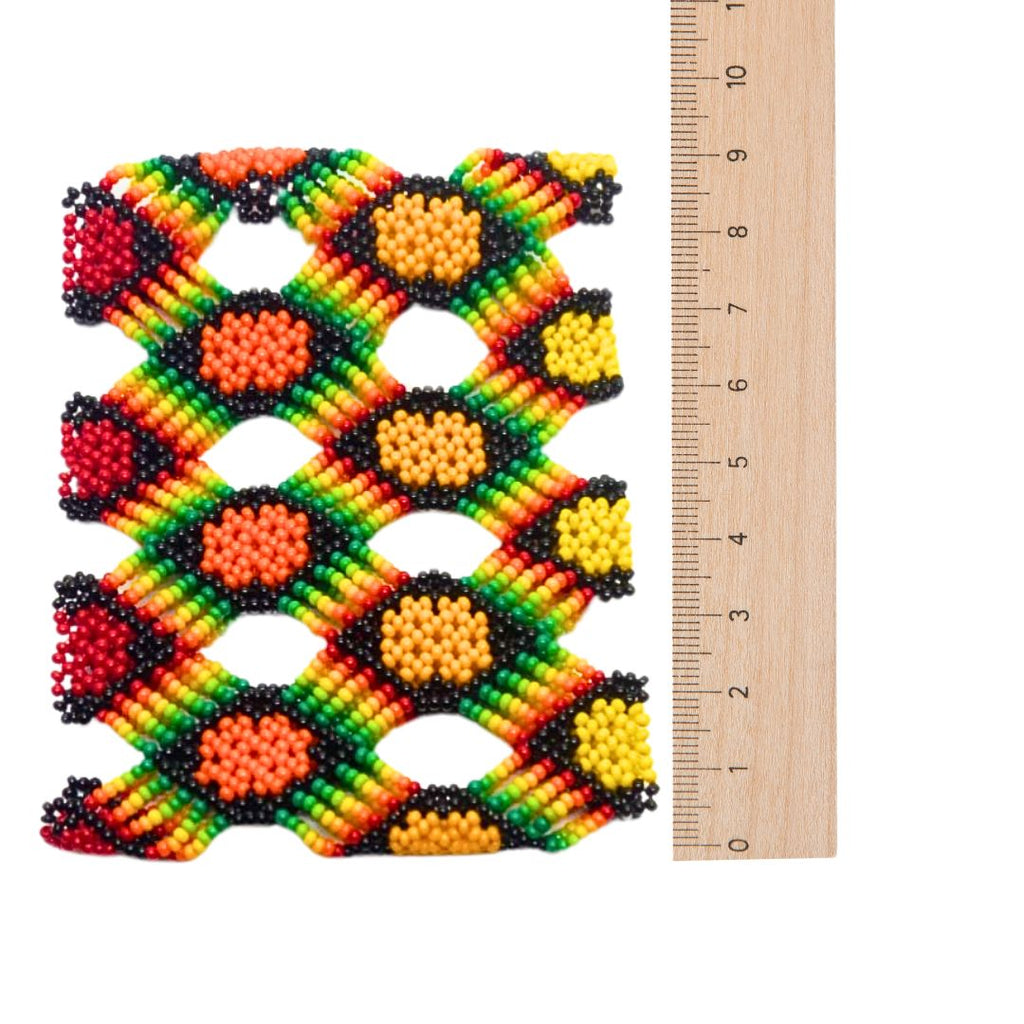 Pulseira de Miçangas Arte Indígena Elástica | Etnia Kaxinawa | 1191