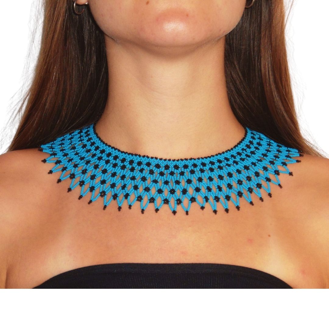 Colar de Miçangas Arte Indigena  Rainha |Waura| 909