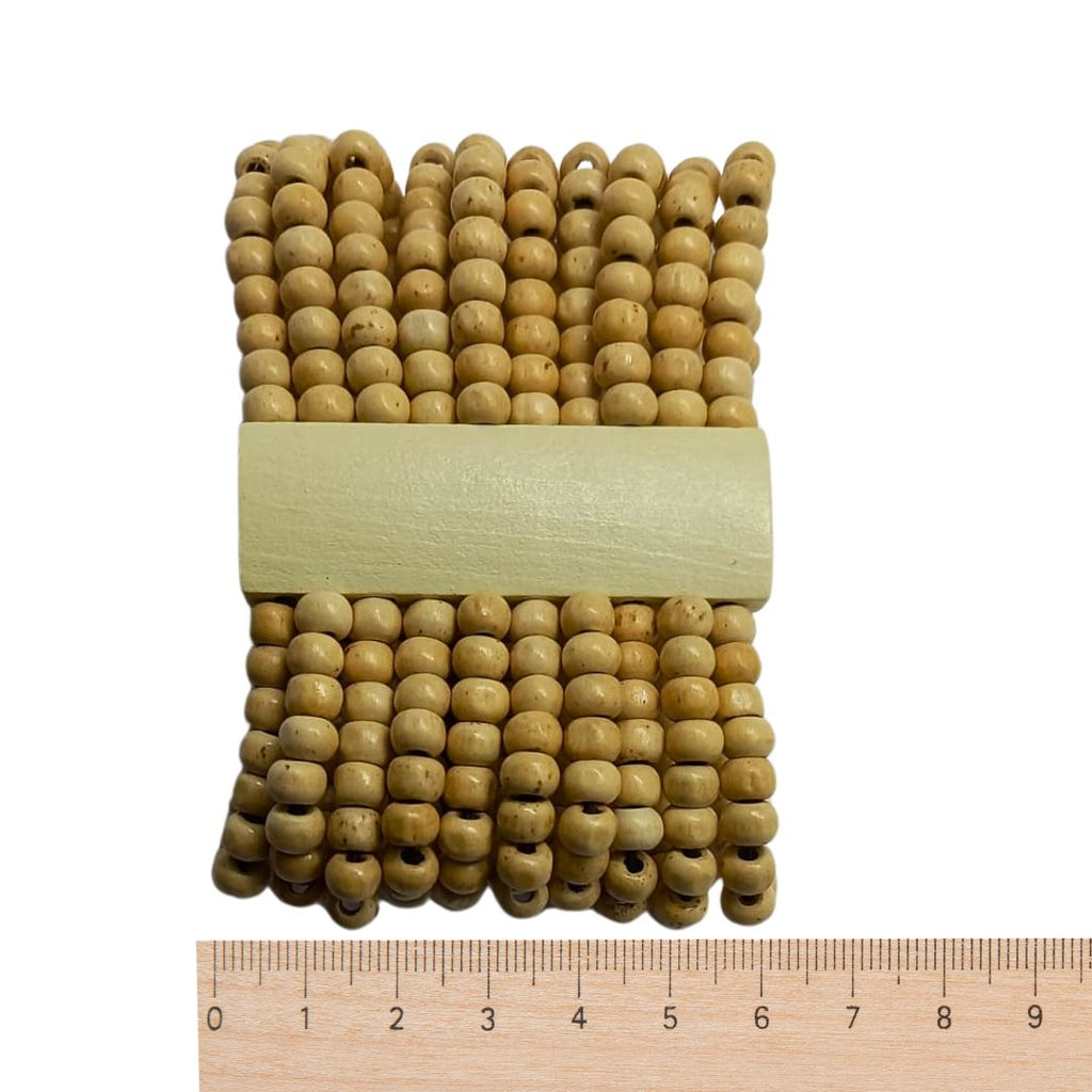 Pulseira Miçangas de Madeira - Arte Indígena Cod.130949