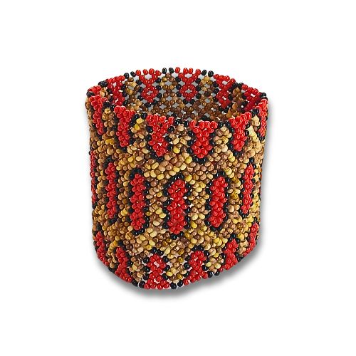 Pulseira de Miçangas Arte Indígena Elástica | Waura | 957