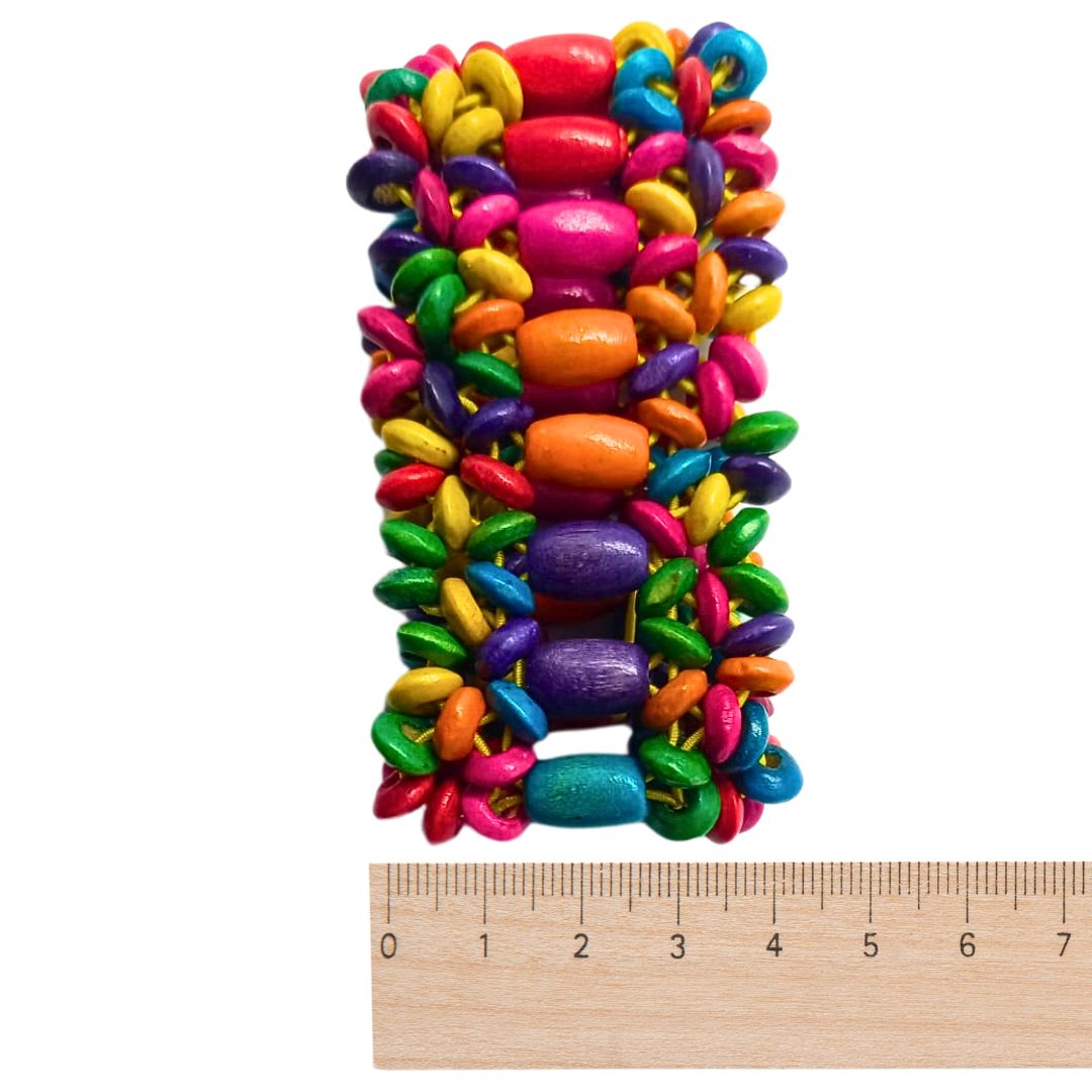 Pulseira Miçangas de Madeira - Arte Indígena Cod.130947
