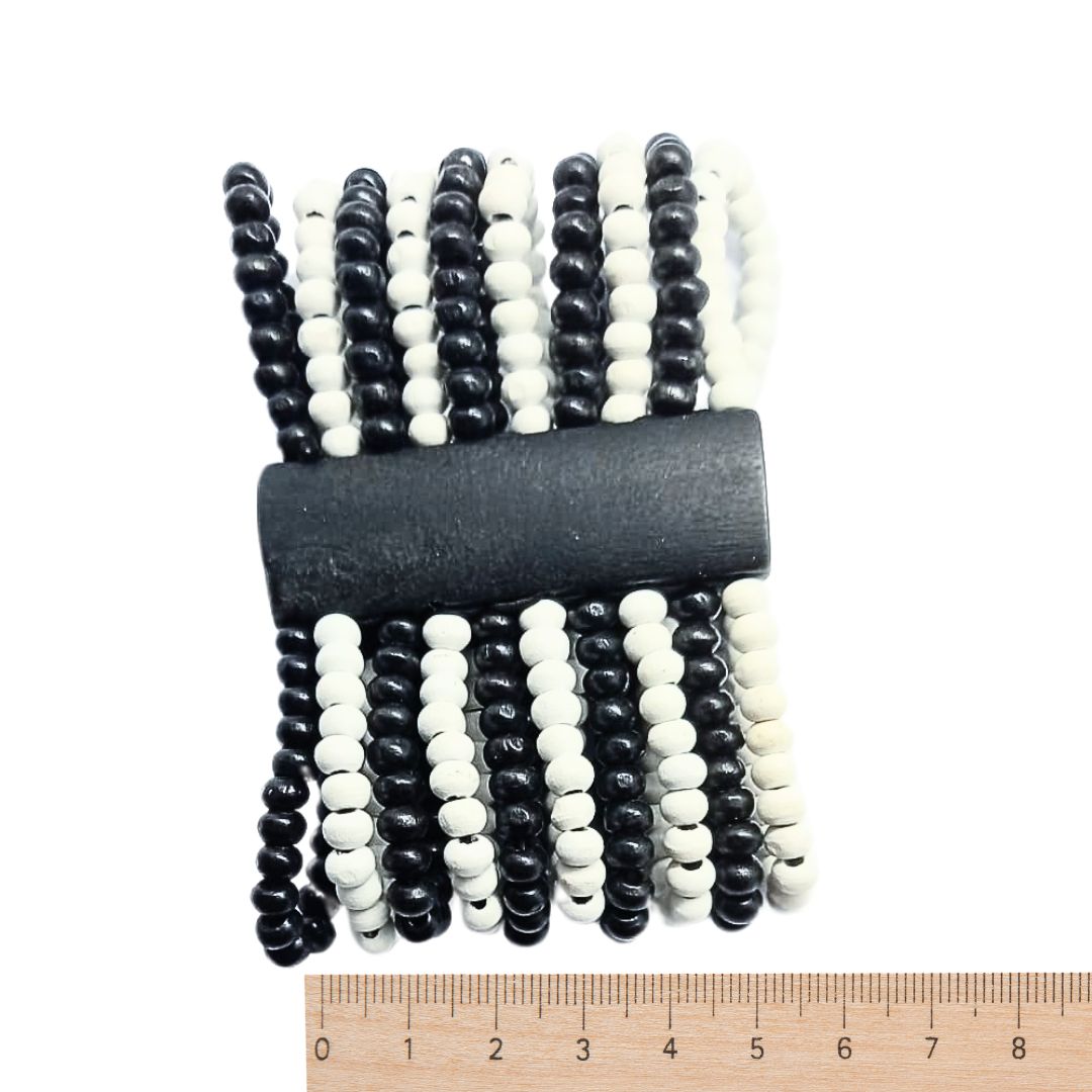 Pulseira Miçangas de Madeira - Arte Indígena Cod.130945