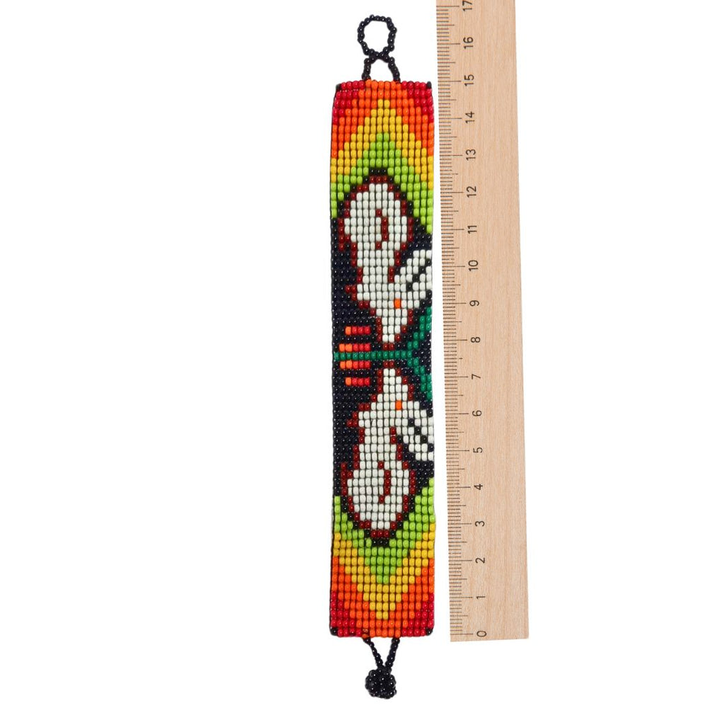 Pulseira de Miçangas Arte Indígena Aberta | Kaxinawa | 448