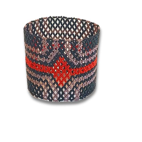 Pulseira de Miçangas Arte Indígena Elástica |Waura| 1219