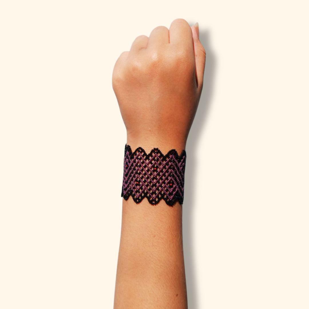 Pulseira de Miçangas Arte Indígena Elástica |Waura| 1221