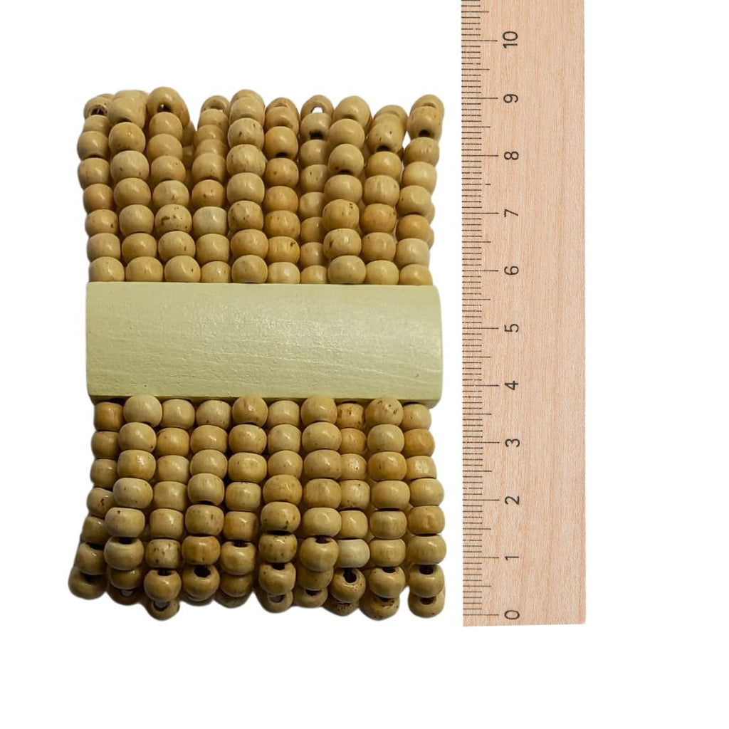 Pulseira Miçangas de Madeira - Arte Indígena Cod.130949