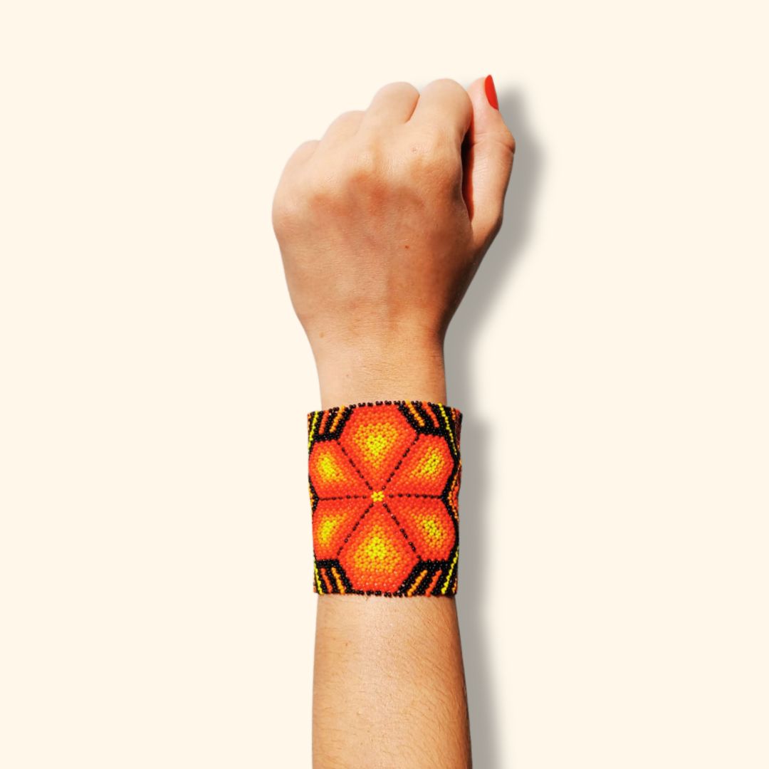 Pulseira de Miçangas Arte Indígena Elástica | Etnia Kaxinawa | 1187