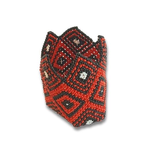 Pulseira De Miçangas Arte Indígena Elástica | Waura | 973