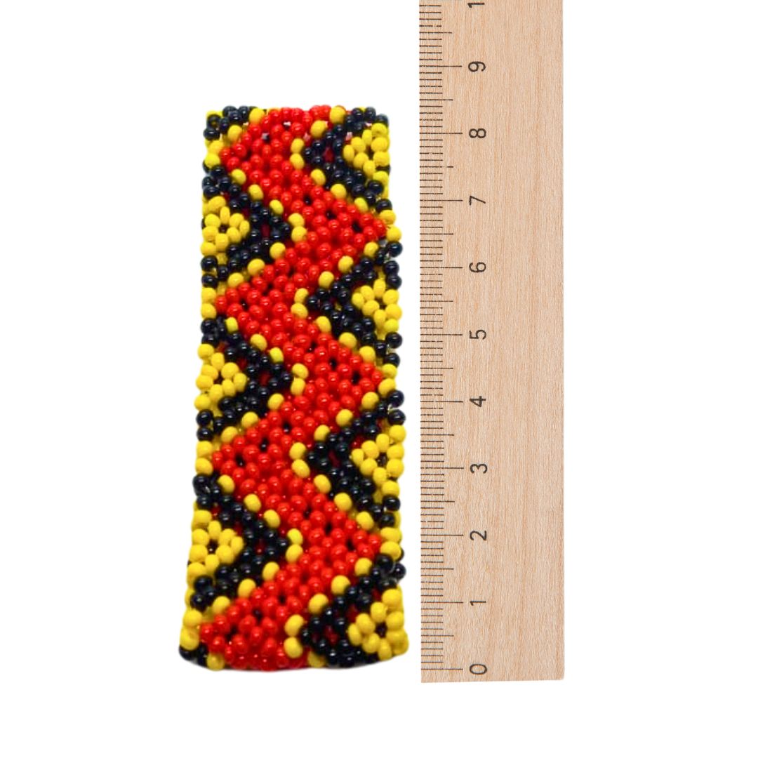 Pulseira de Miçangas Arte Indígena Elástica | Etnia Kaxinawa | 1193