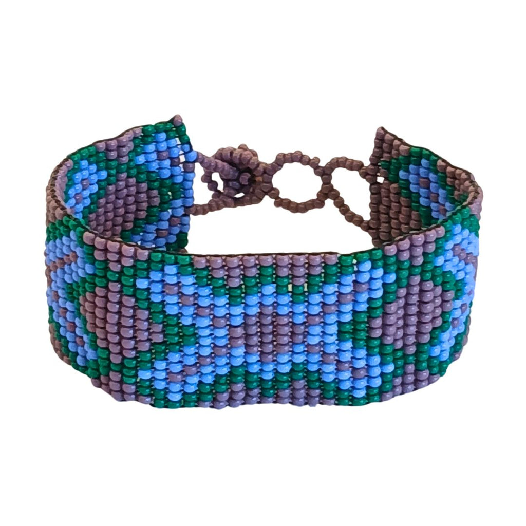 Pulseira de Miçangas Arte Indígena Aberta | Kaxinawa | 4482