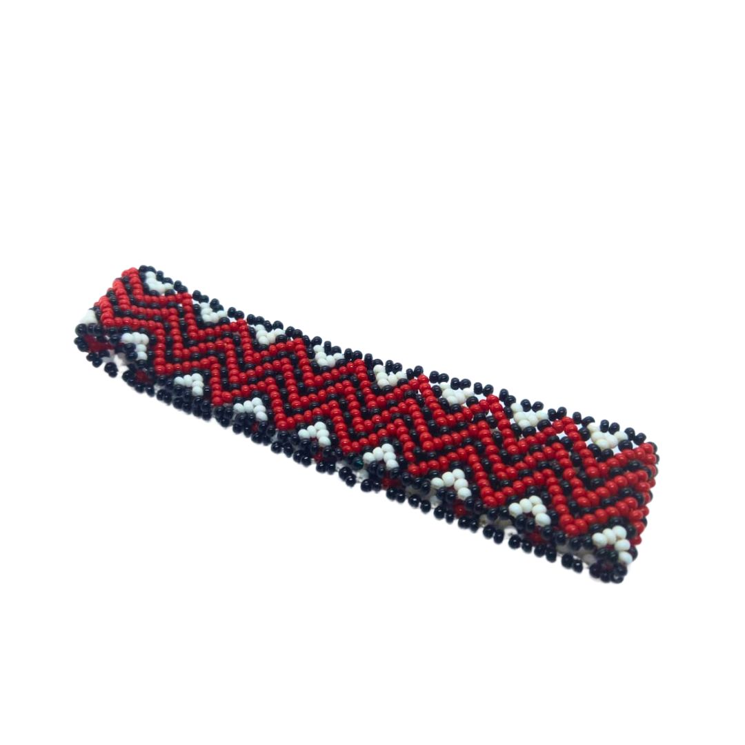 Pulseira de Miçangas Arte Indígena  Fina | Waura | 1263 - Vermelho