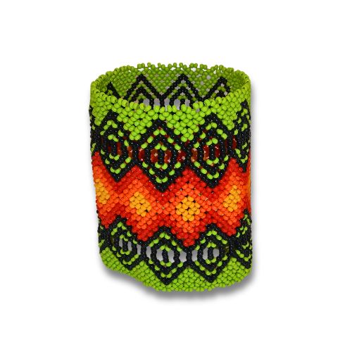 Pulseira de Miçangas Arte Indígena Elástica | Fulni-O | 1291