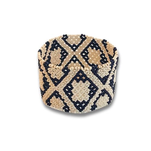 Pulseira de Miçangas Arte Indígena Elástica |Waura| 1399