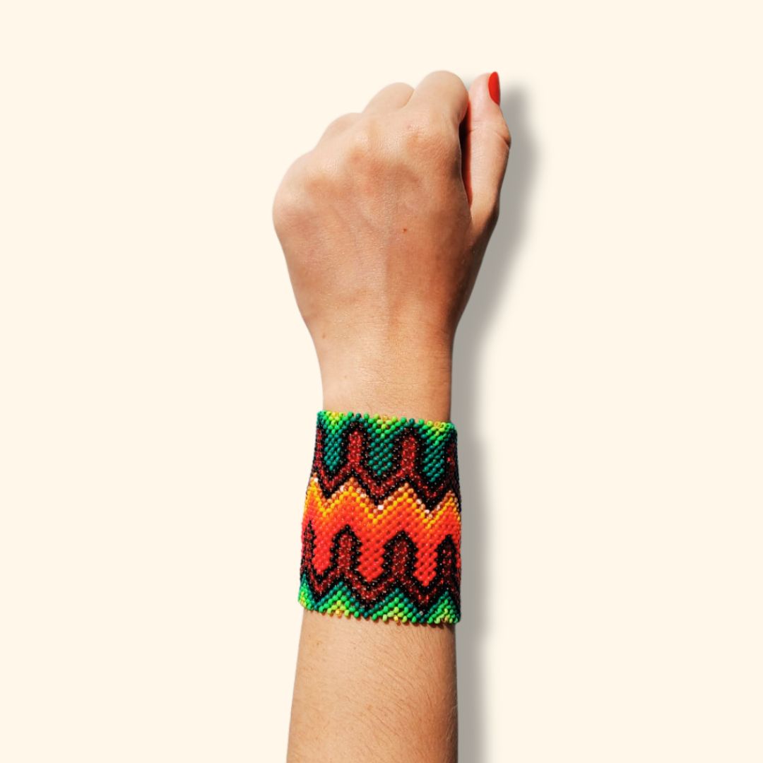 Pulseira de Miçangas Arte Indígena | Etnia Yawanawa | 1177
